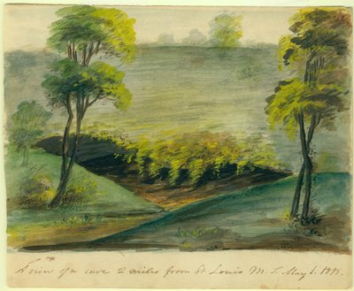 A View of a Cave, 2 Miles from St. Louis, Missouri Territory by Anna Maria von Phul